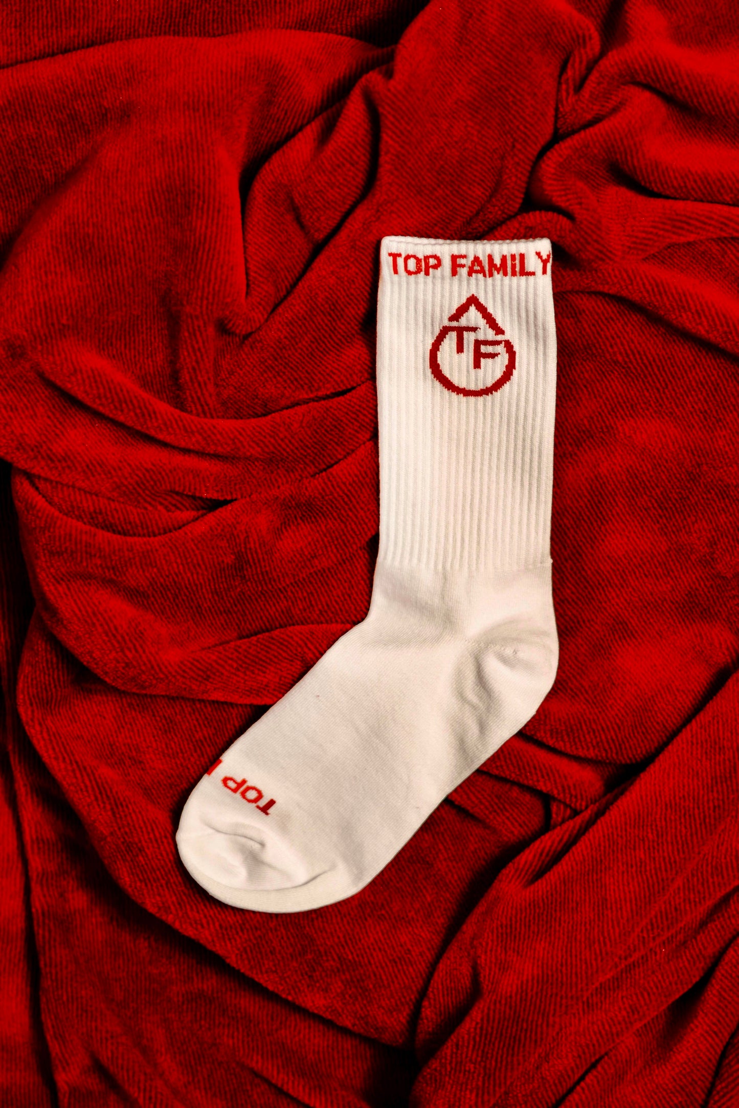 “Wet Floor” Candy Cane Crew Socks