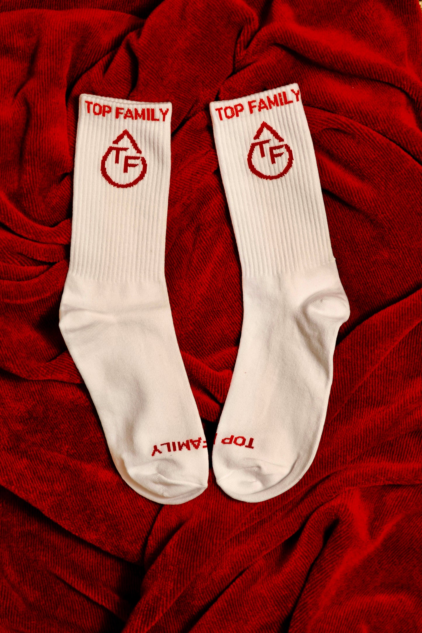 “Wet Floor” Candy Cane Crew Socks
