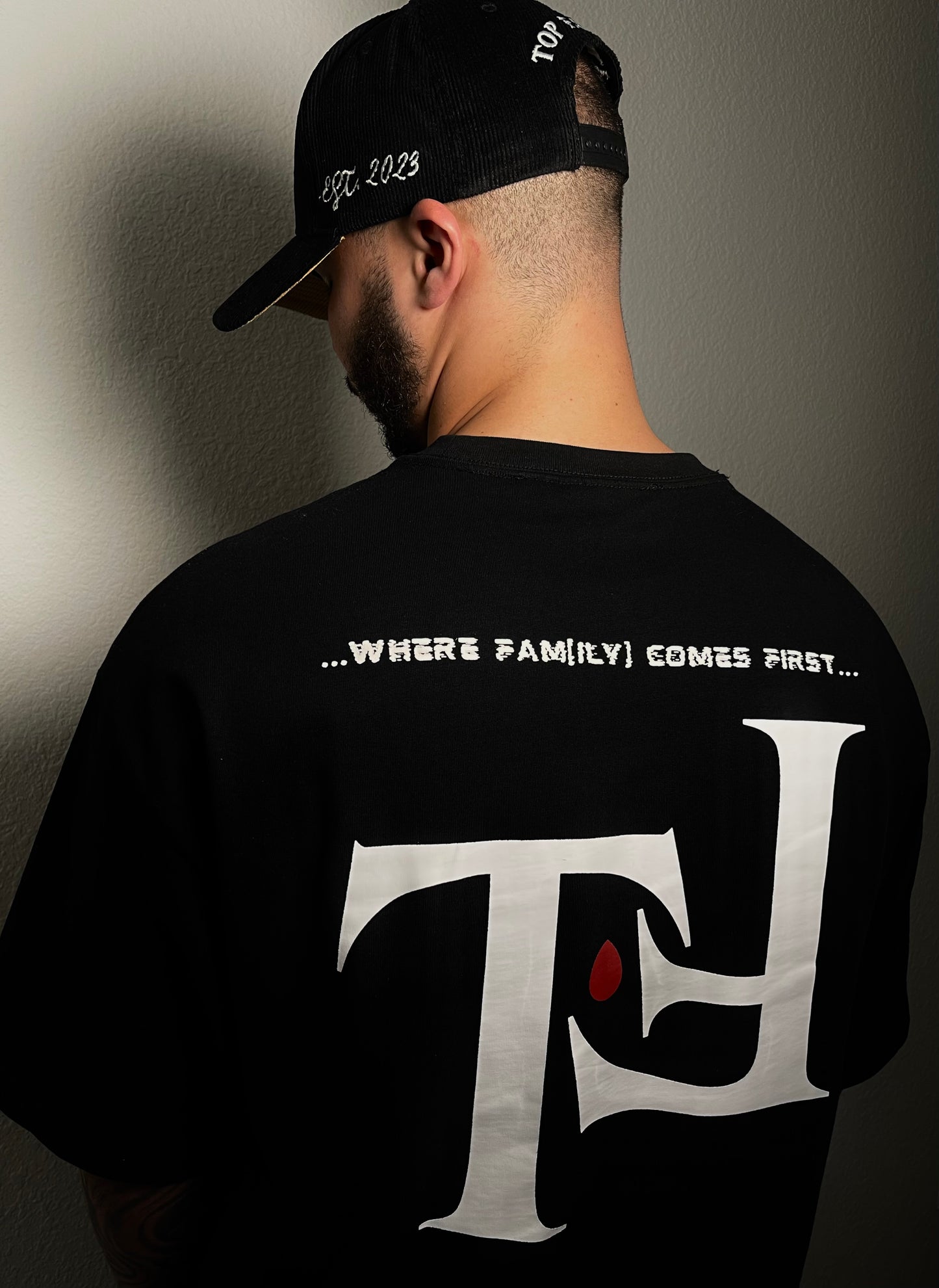 "Omnipotent" Oversized Short Sleeve Shirt (Black)