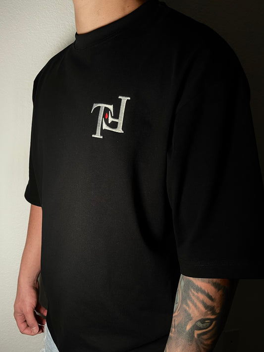 "Omnipotent" Oversized Short Sleeve Shirt (Black)